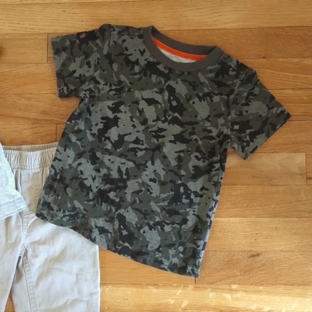 Kids Headquarters Outfit 3-Piece Set T-Shirts Jogger Graphic Camo 3T (No Shorts)